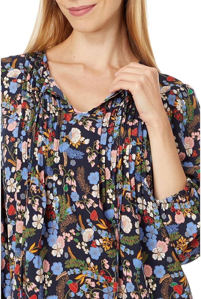 imageTommy Hilfiger Womens Tommy Hilfiger Womens Crinkle Pintuck BlouseSky Captain Geo Multi