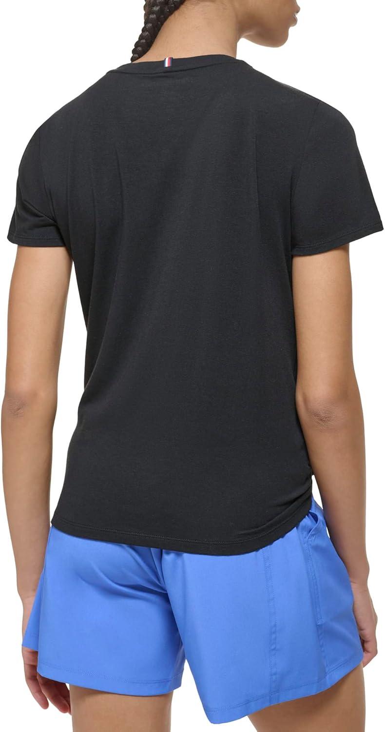 imageTommy Hilfiger Womens Varsity Logo Graphic TShirtBlack