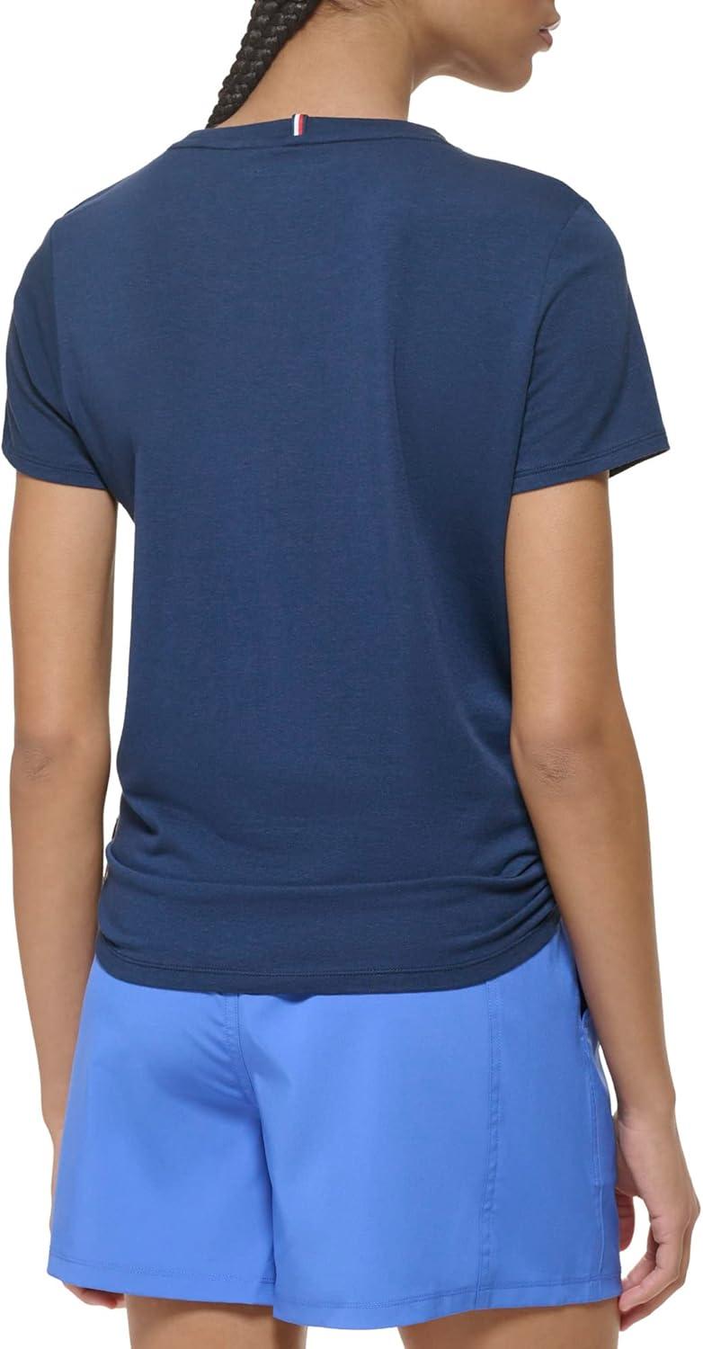 imageTommy Hilfiger Womens Varsity Logo Graphic TShirtNavy