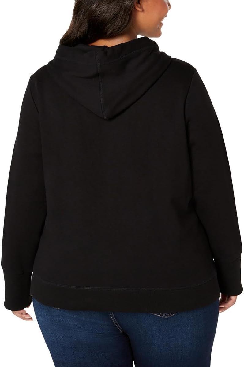 imageTommy Hilfiger Womens Zipup Hoodie Classic Sweatshirt for Women With Drawstrings and HoodBlack