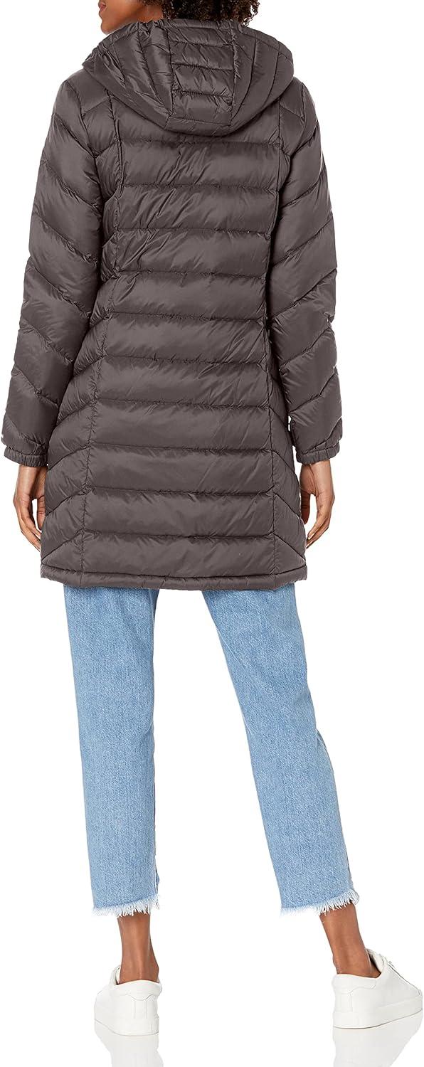 imageTommy Hilfiger womens Long Down Puffer JacketChevron Packable Eiffel Tower