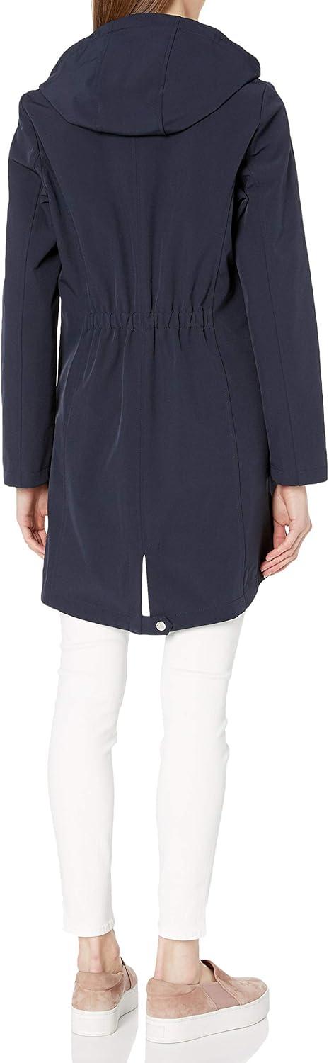 imageTommy Hilfiger womens Long Waterresistant Rain JacketTailored Navy