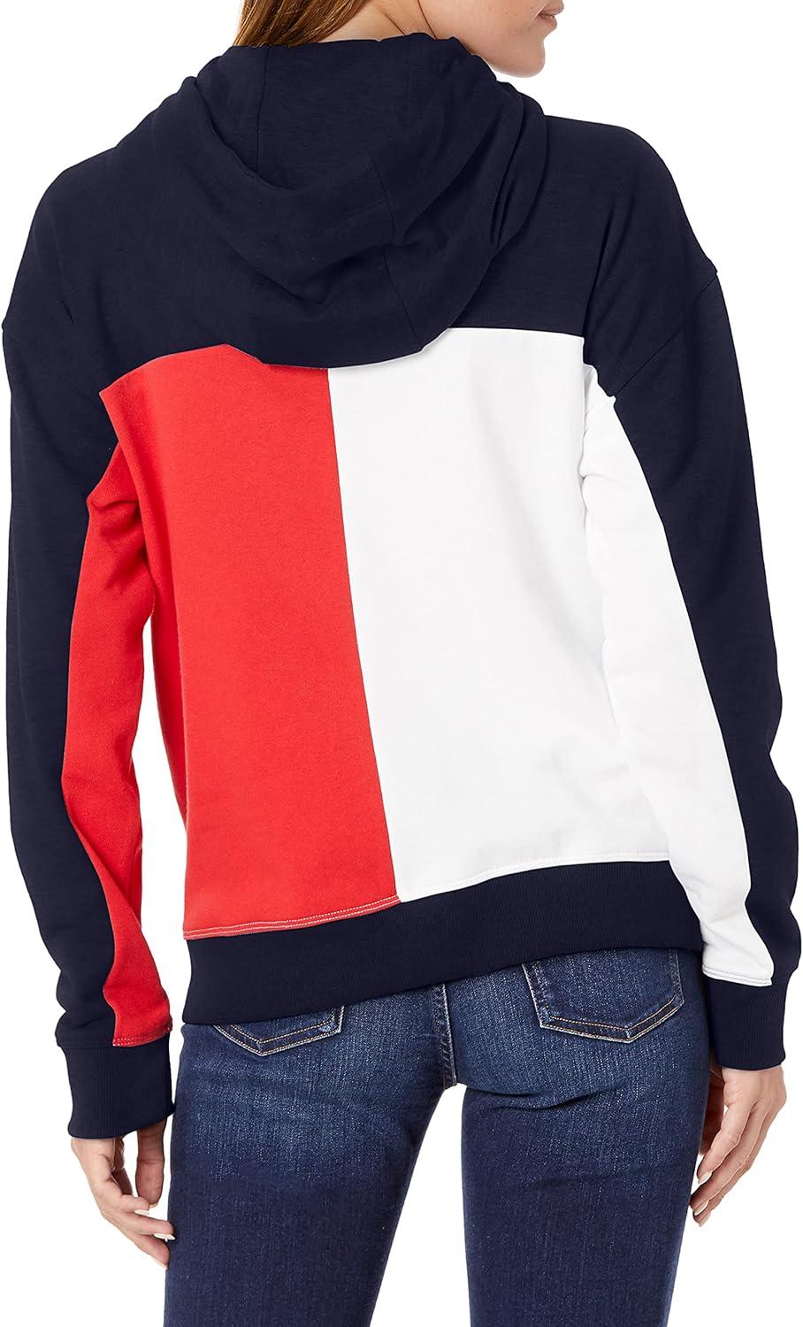 imageTommy Hilfiger womens Zip Up Colorblock HoodieNavy