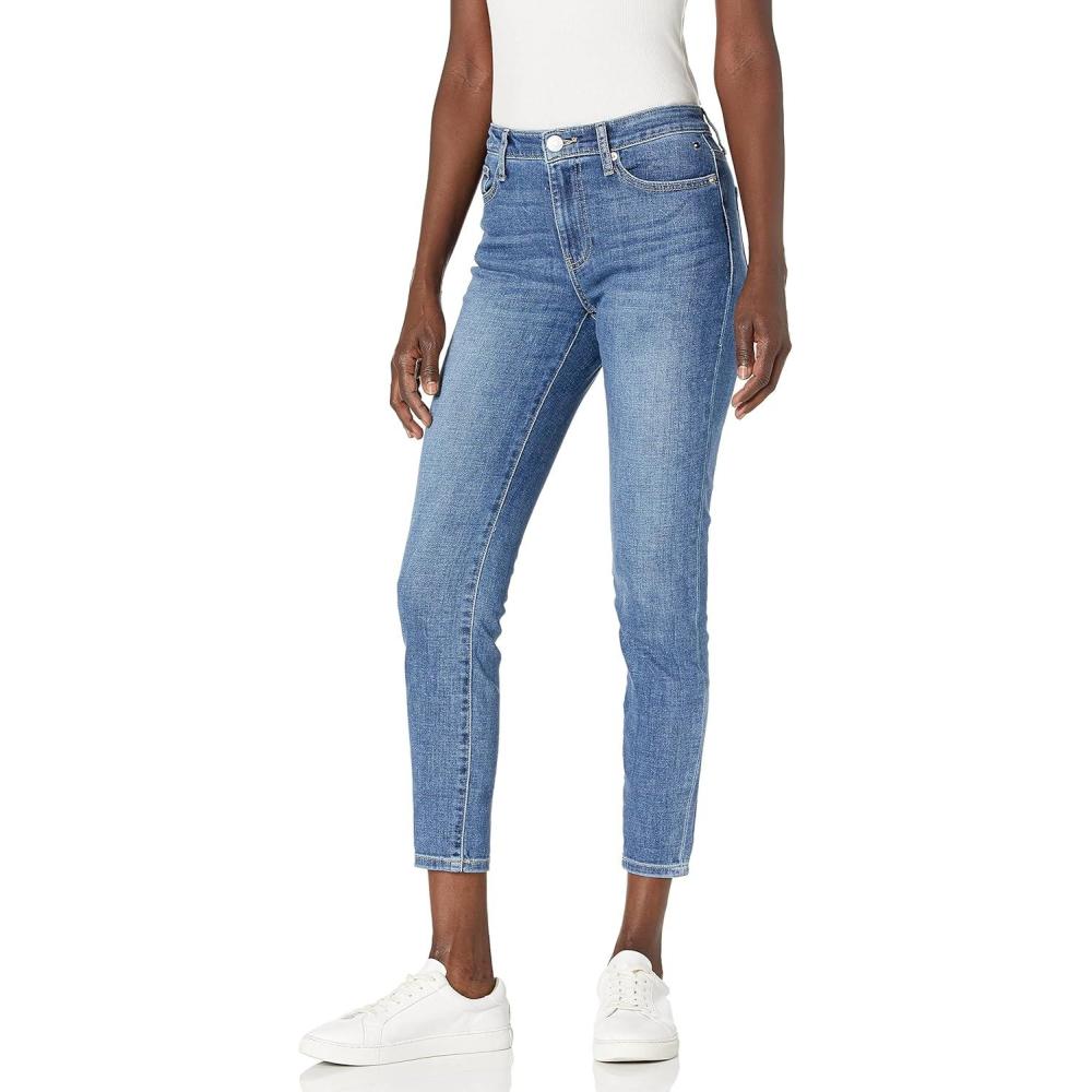 imageTommy Hilfiger Tribeca Skinny Crop with Cuff in Indigo Wash DenimWine Tasting