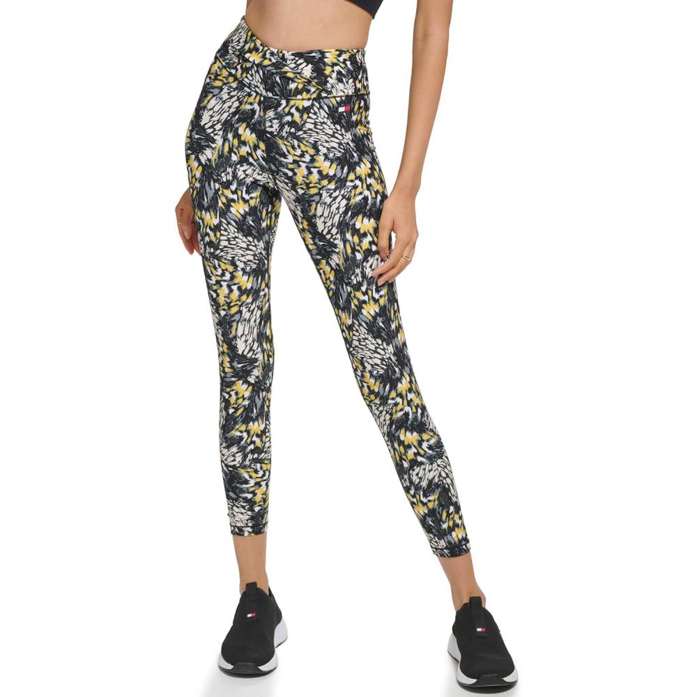 imageTommy Hilfiger Womens Printed High Rise Performance LeggingDandelion