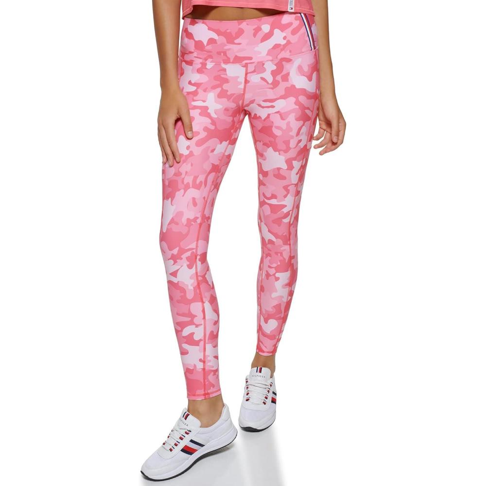 imageTommy Hilfiger Womens Printed High Rise Performance LeggingPink Camo