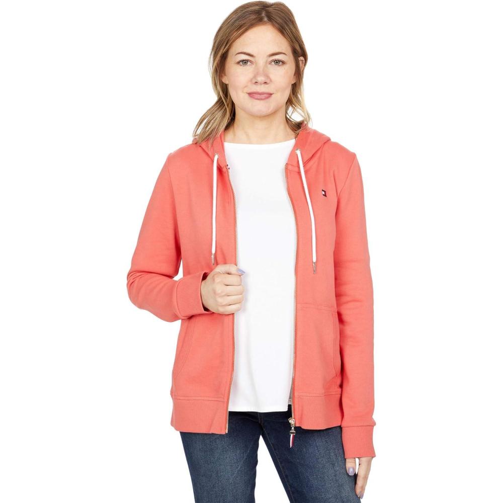 imageTommy Hilfiger Womens Zipup Hoodie Classic Sweatshirt for Women With Drawstrings and HoodBridal Rose