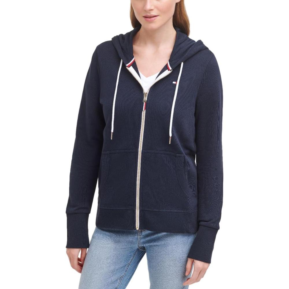imageTommy Hilfiger Womens Zipup Hoodie Classic Sweatshirt for Women With Drawstrings and HoodSky Captain