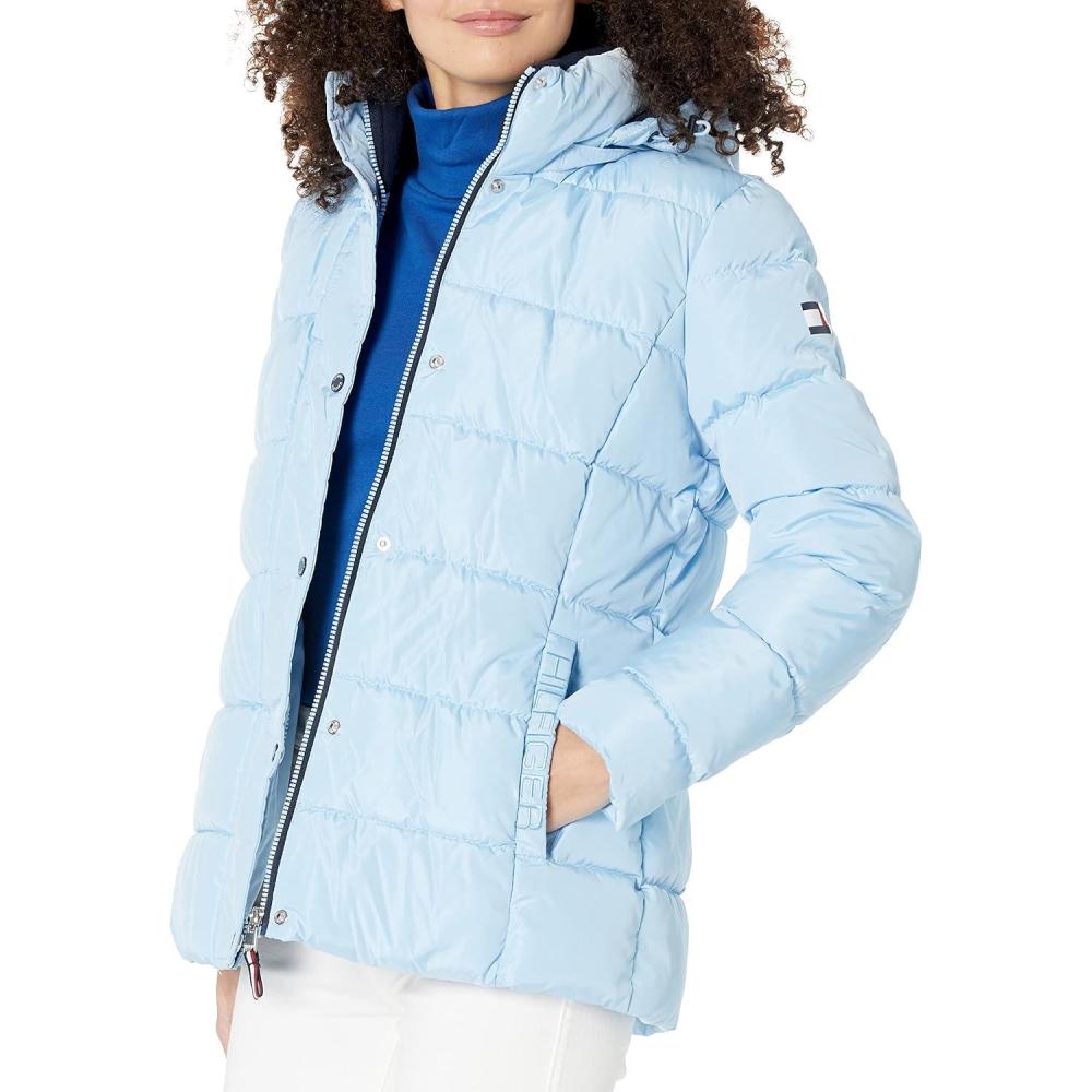 imageTommy Hilfiger womens Zip Up Short Puffer JacketCerulean