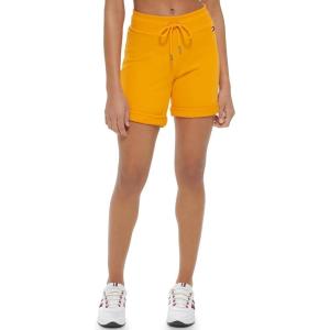 Tommy Hilfiger Roll Tab Shorts with Embroidered Flag(Marigold)
