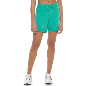 Tommy Hilfiger Roll Tab Shorts with Embroidered Flag(Sea Green)