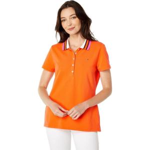 Tommy Hilfiger Short Sleeve Rugby Stripe Polo(Mandarin)