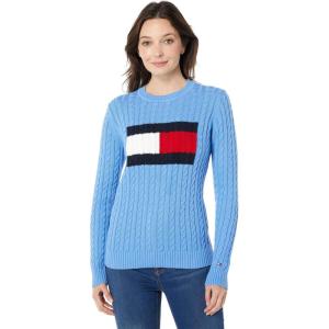 Tommy Hilfiger Womens Classic Fit Sweater(French Blue Multi)