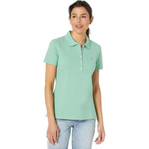 Tommy Hilfiger Womens Classic Short Sleeve Core Pique Polo (Standard and Plus Size)(Crème De Menthe)
