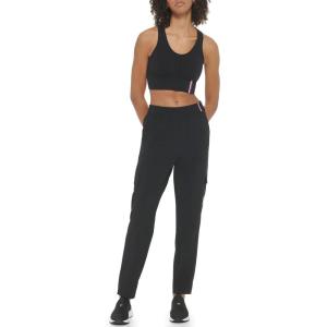 Tommy Hilfiger Women’s Elastic Waistband Breathable Cargo Pant(Black)