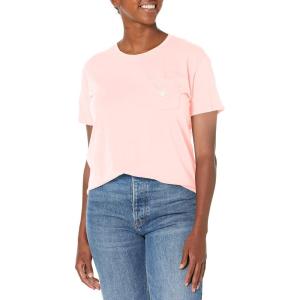 Tommy Hilfiger Women’s Front Pocket Boyfriend Fit Soft T-shirt(Rose Clay)