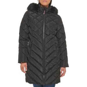 Tommy Hilfiger Women’s Long Down Puffer Jacket(Black)