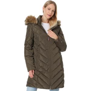 Tommy Hilfiger Women’s Long Down Puffer Jacket(Juniper)
