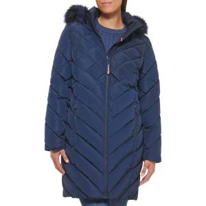 Tommy Hilfiger Women’s Long Down Puffer Jacket(Navy)