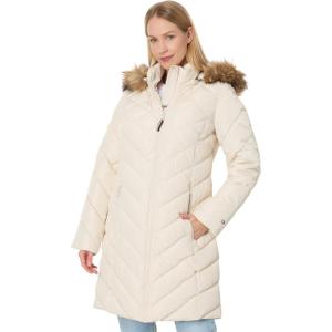 Tommy Hilfiger Women’s Long Down Puffer Jacket(Whitesand)