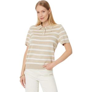 Tommy Hilfiger Womens Long Sleeve Casual Shirt(Khaki Combo)