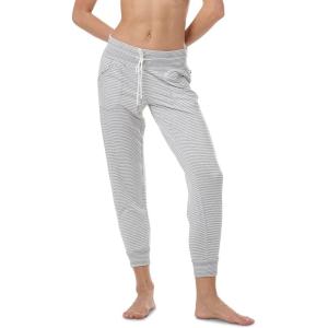Tommy Hilfiger Womens Lounge Joggers(Heather Grey/Egret Stripe)