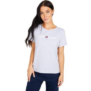 Tommy Hilfiger Women’s Performance T-Shirt-Soft Crew-Neck Basic Summer Tee(Pearl Grey)