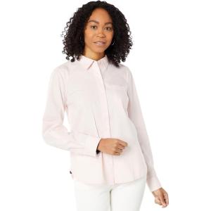 Tommy Hilfiger Women’s Solid Button Collared Shirt With Adjustable Sleeves(Ballerina Pink)