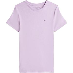 Tommy Hilfiger Women’s Striped Logo Graphic T-Shirt(Lilac Spring Heather)