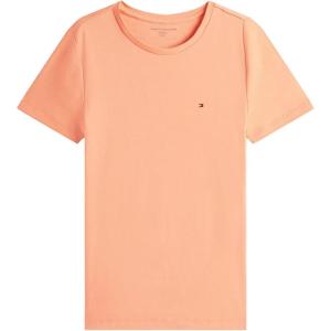 Tommy Hilfiger Women’s Striped Logo Graphic T-Shirt(Peach Dusk)