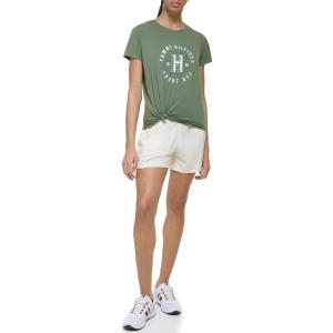 Tommy Hilfiger Women’s Varsity Logo Graphic T-Shirt(Basil)