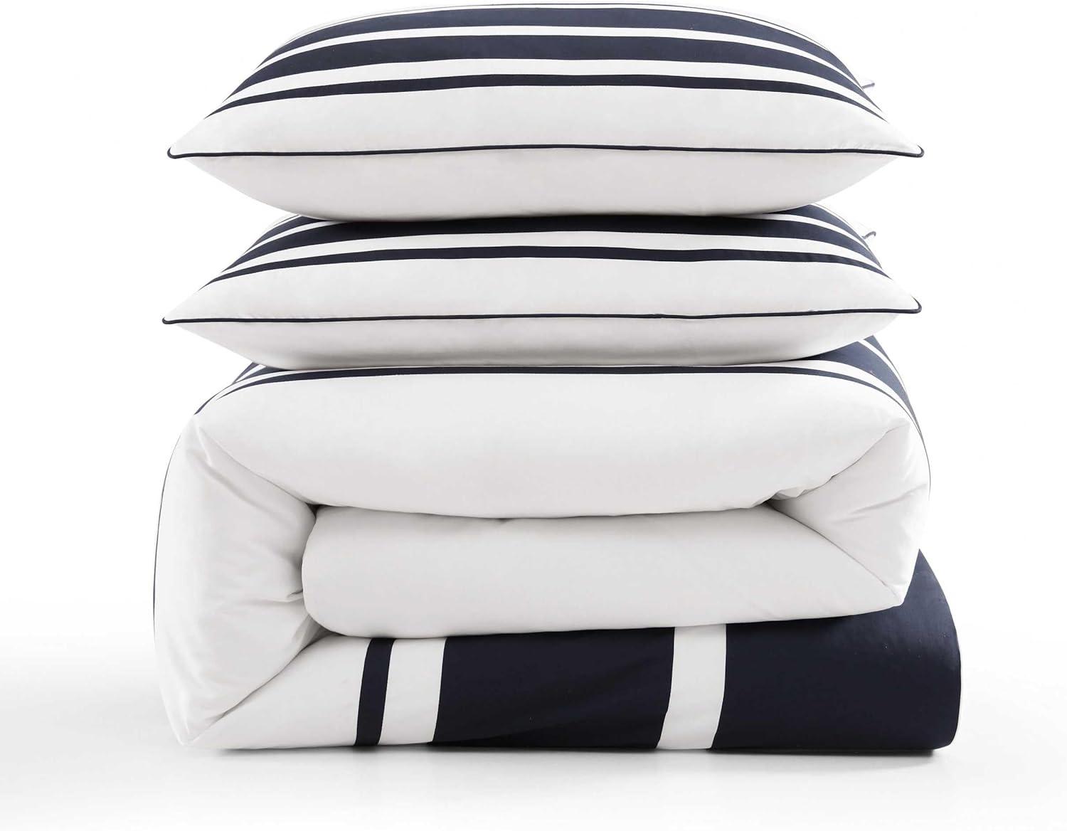 imageTommy Hilfiger Comforter Set Luxuriously Soft Bedding with Matching Shams Coastal Inspired Design Park Avenue Navy FullQueenPark Avenue Navy