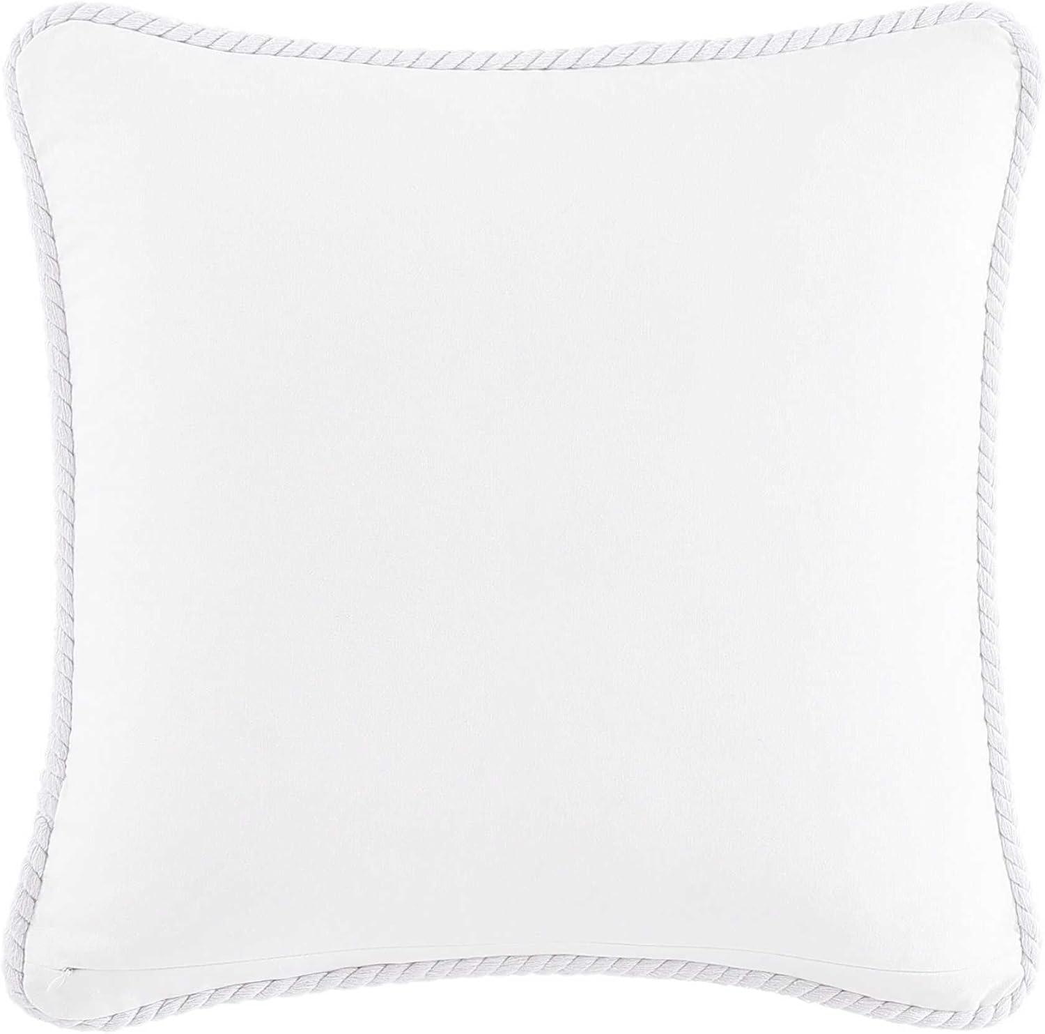 imageTommy Hilfiger Decorative Pillow Luxurious Square Throw Pillow with Zipper Closure ampamp Stripe Detail Ideal for Couch or Bed Placement Navy 20quot x 20quotAnchor White
