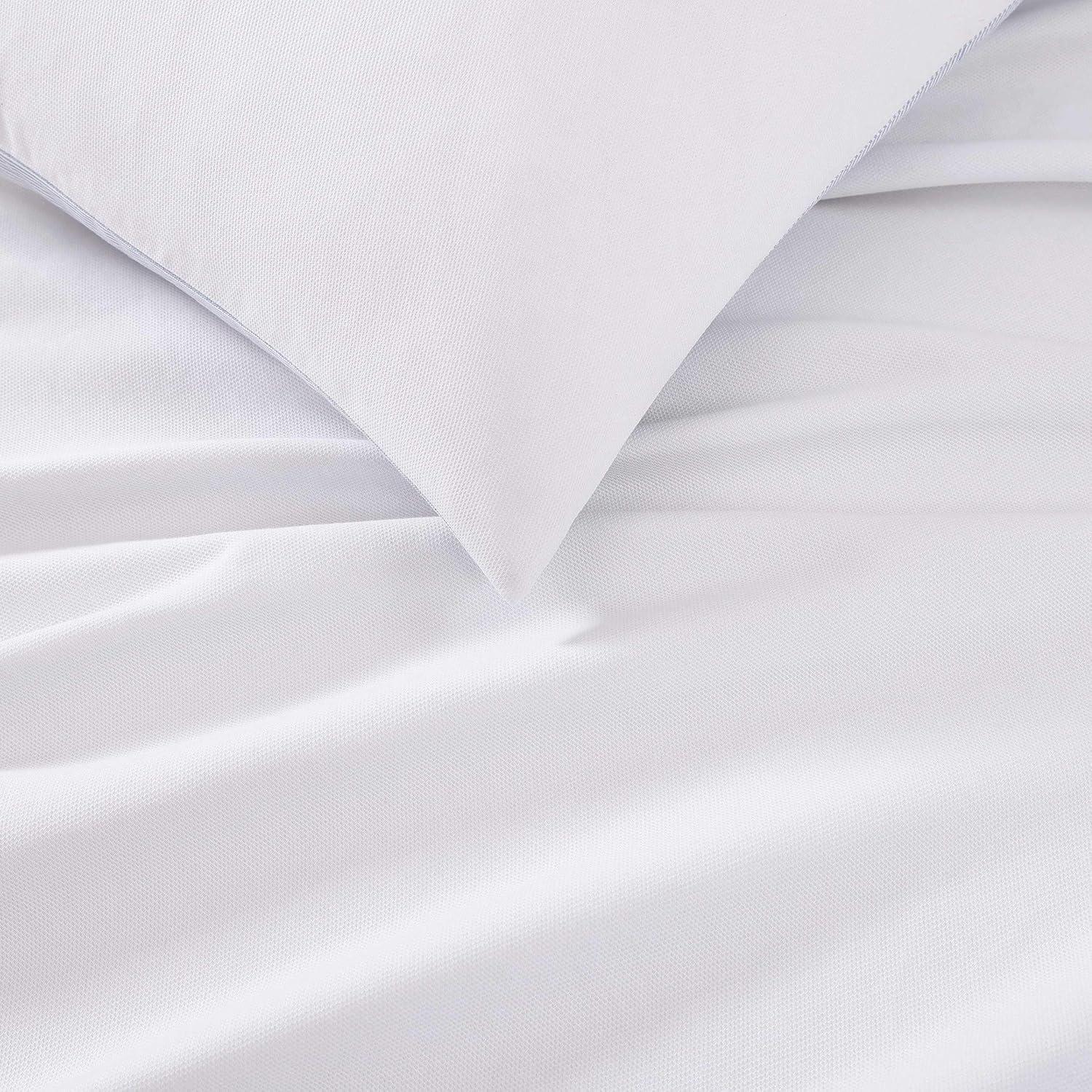 imageTommy Hilfiger Duvet Set Super Soft Bedding with Matching Shams Solid Bed Essentials Micro Pique White FullQueenMicro Pique White