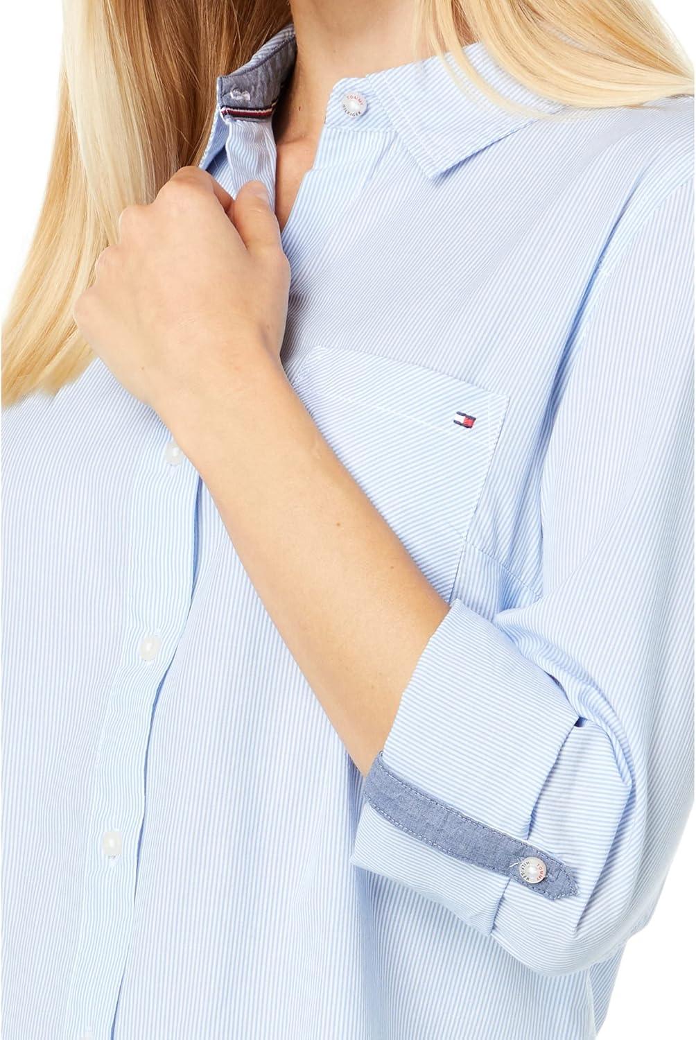 imageTommy Hilfiger Cornell Stripe Roll TabCornflower BlueWhite 1