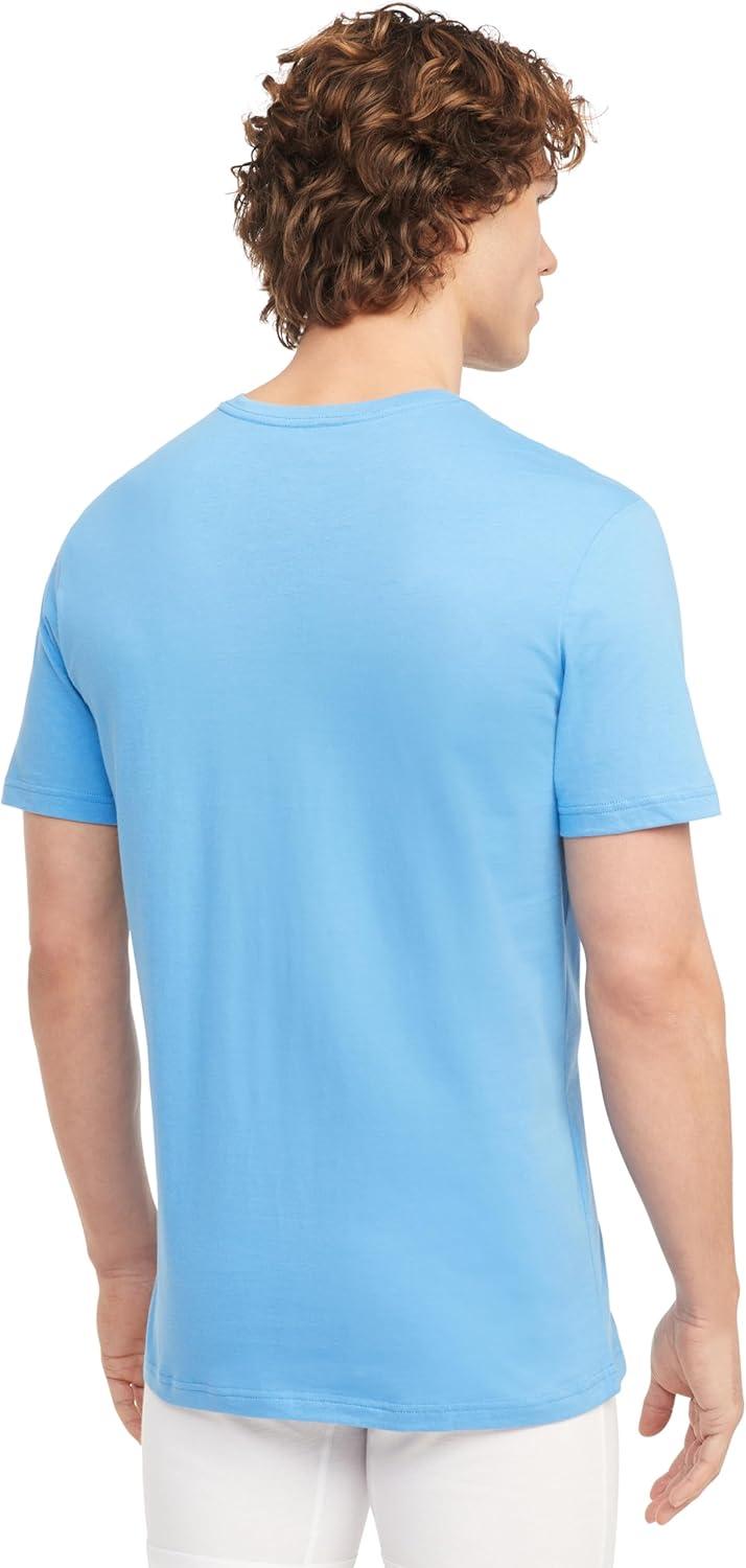 imageTommy Hilfiger Mens Cotton Classics 3Pack VNeck UndershirtsGrey Heather Copenhagen Blue White