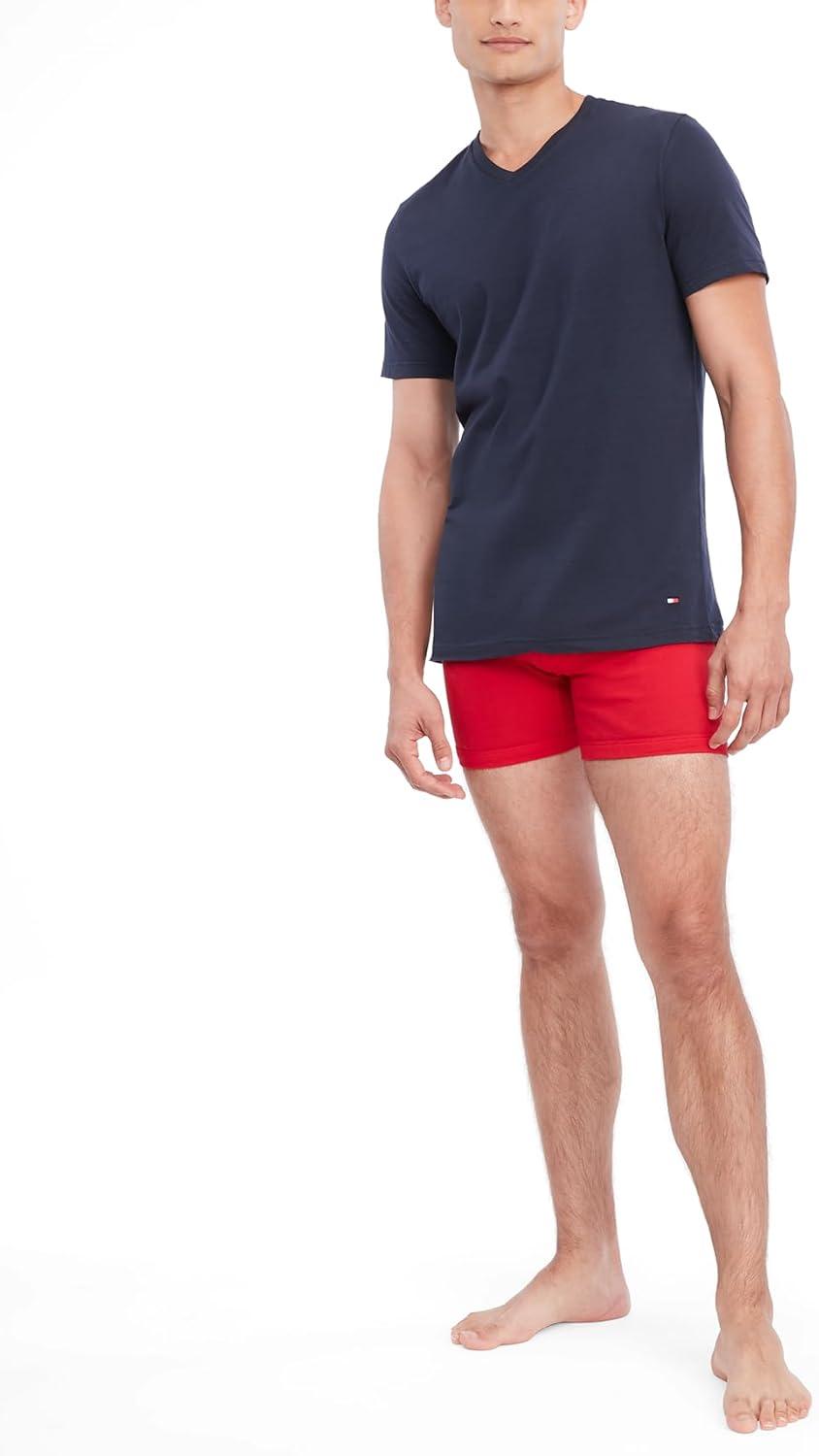 imageTommy Hilfiger Mens Cotton Classics 3Pack VNeck UndershirtsV Neck WhiteGreyNavy