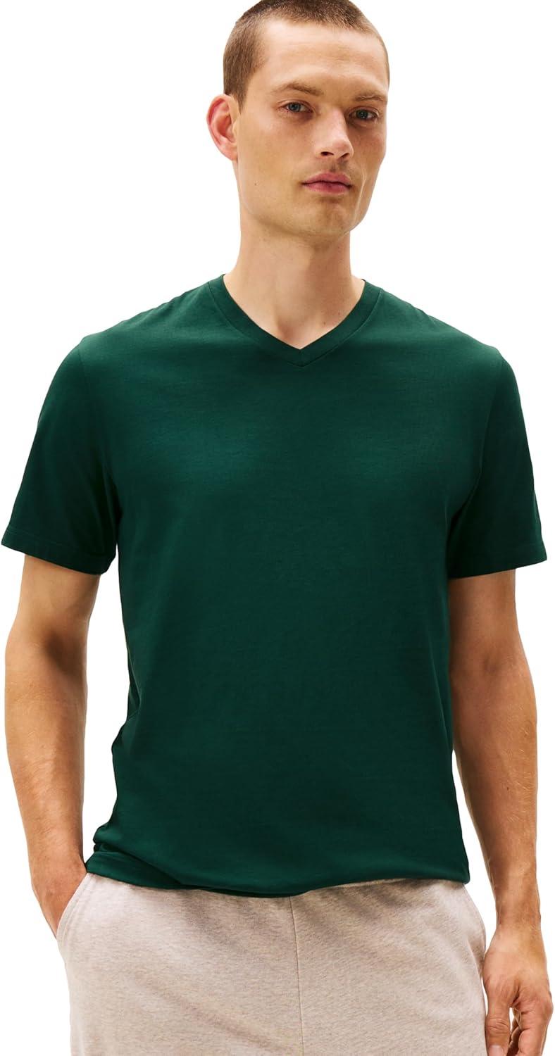 imageTommy Hilfiger Mens Cotton Classics 3Pack VNeck UndershirtsVintage Blue Spruce Empire Blue
