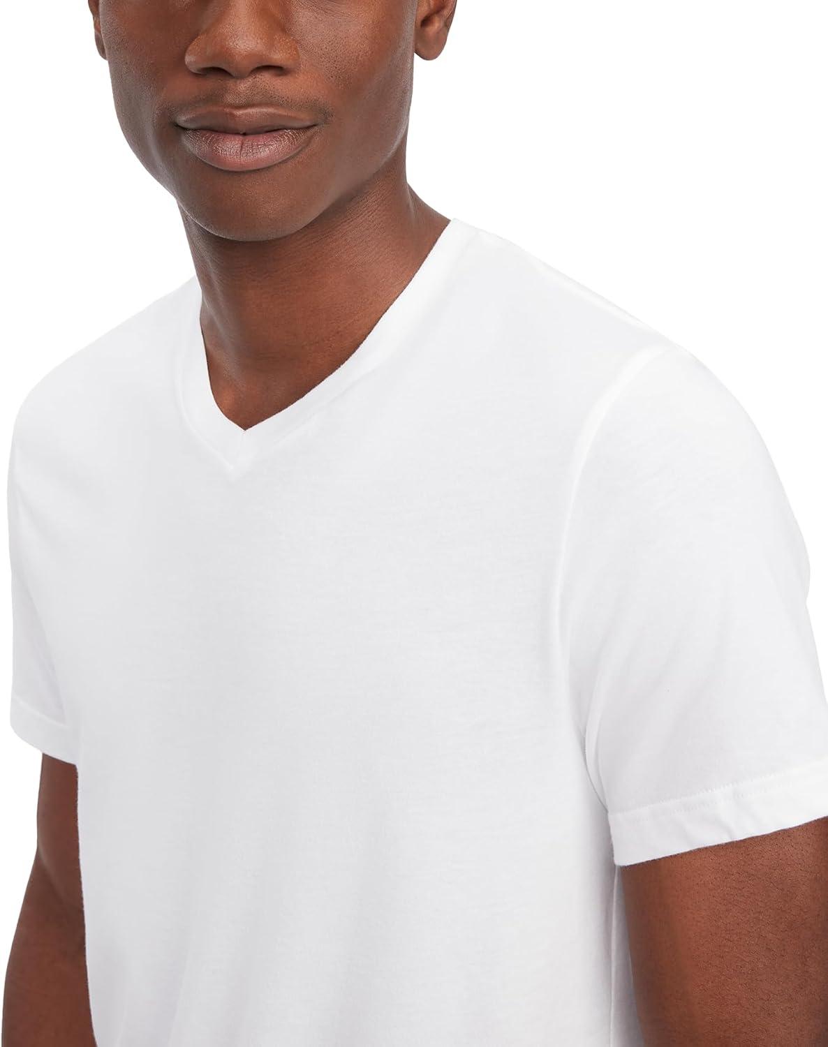 imageTommy Hilfiger Mens Cotton Classics 3Pack VNeck UndershirtsWhite Grey Heather Navy