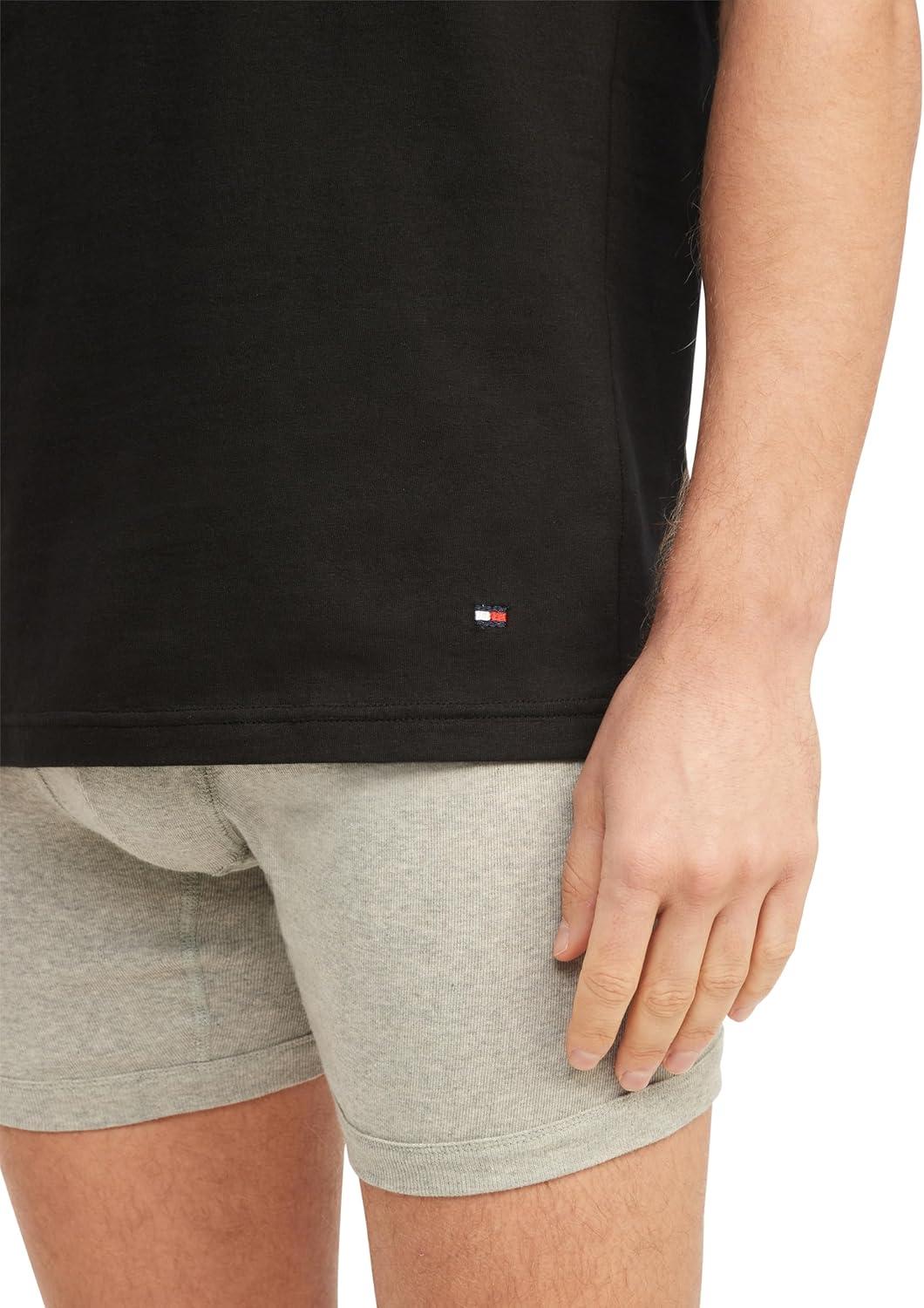 imageTommy Hilfiger Mens Cotton Classics Crewneck Undershirts 3Pack3 Black