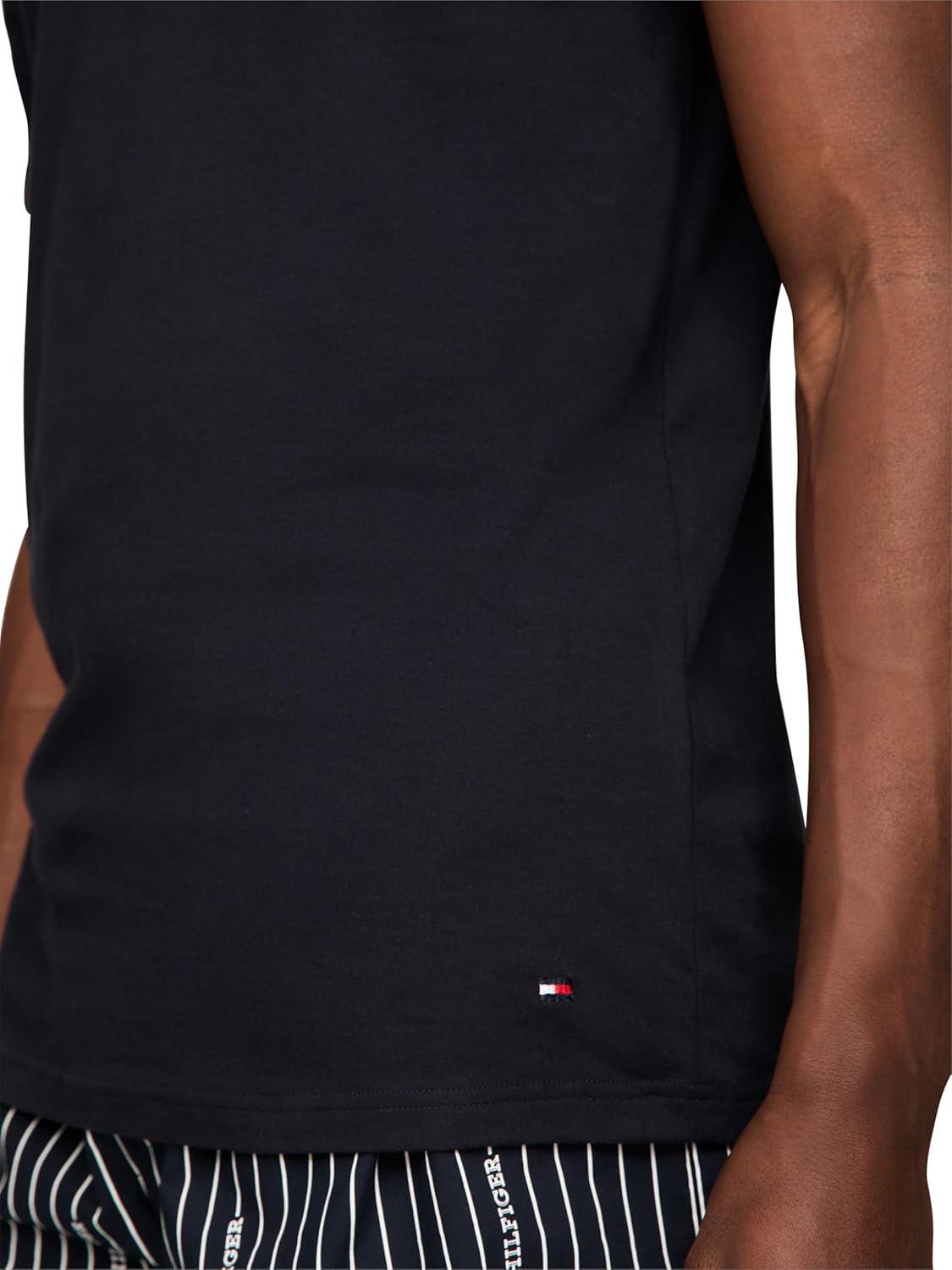 imageTommy Hilfiger Mens Cotton Classics Crewneck Undershirts 3Pack3 Navy