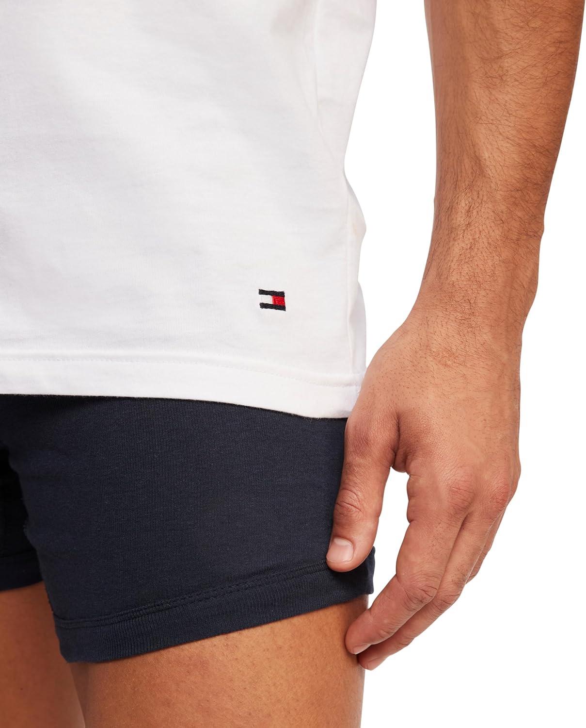imageTommy Hilfiger Mens Cotton Classics Crewneck Undershirts 3PackBlack Grey Heather White