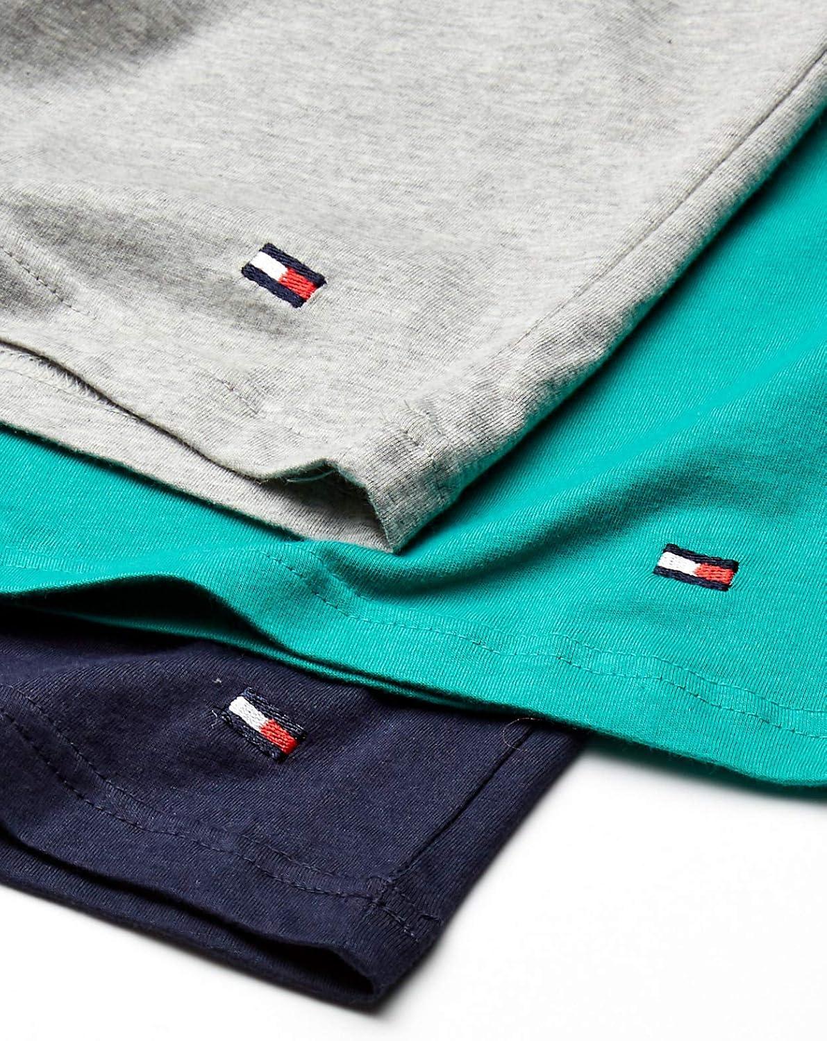 imageTommy Hilfiger Mens Cotton Classics Crewneck Undershirts 3PackGreen Multi Multi 3 Pack
