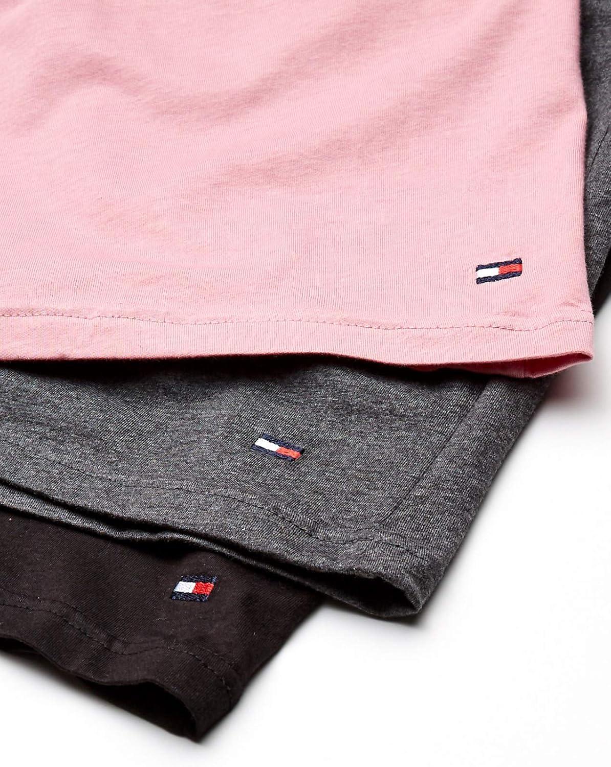 imageTommy Hilfiger Mens Cotton Classics Crewneck Undershirts 3PackPink Multi Multi 3 Pack