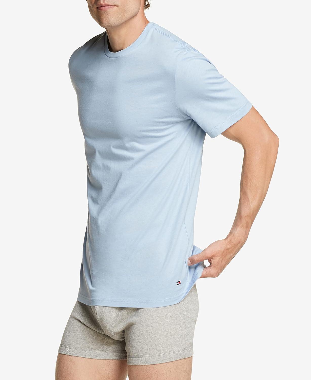 imageTommy Hilfiger Mens Cotton Classics Crewneck Undershirts 3PackWater Mill