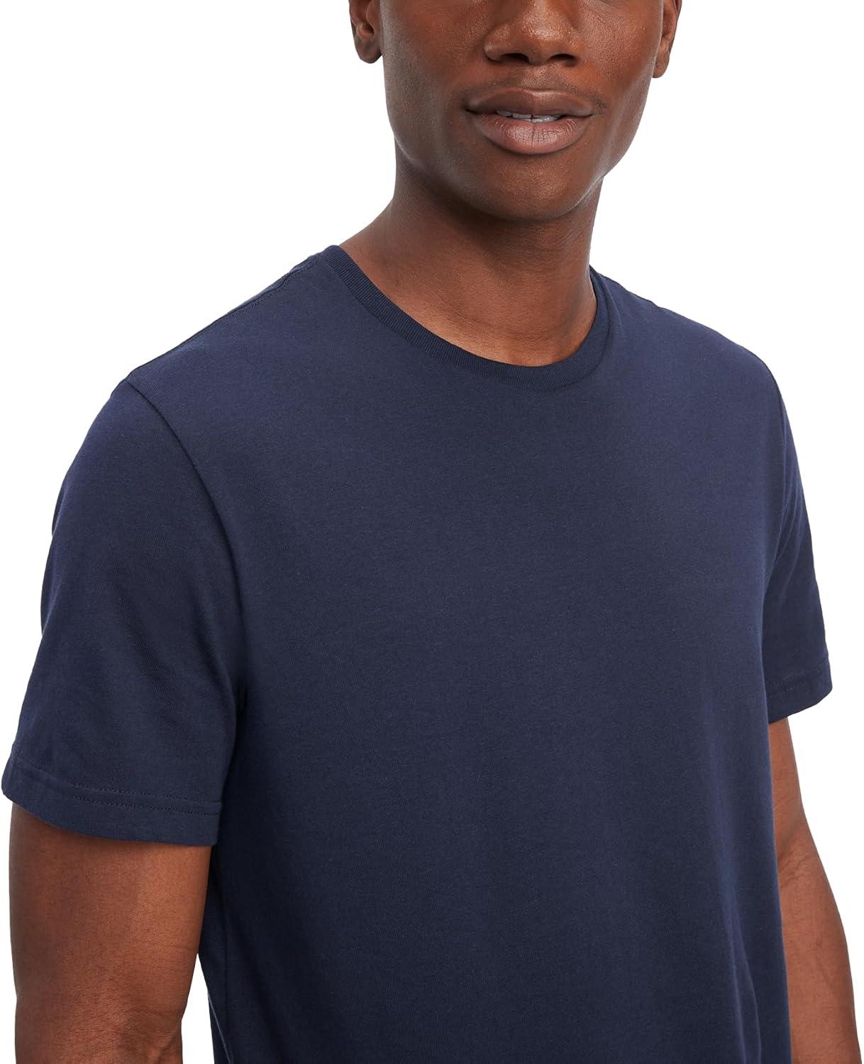 imageTommy Hilfiger Mens Cotton Classics Crewneck Undershirts 3PackWhite Grey Heather Navy