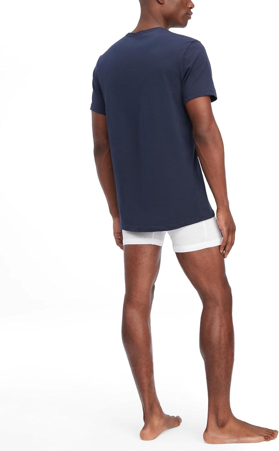 imageTommy Hilfiger Mens Cotton Classics Crewneck Undershirts 3PackWhite Grey Heather Navy