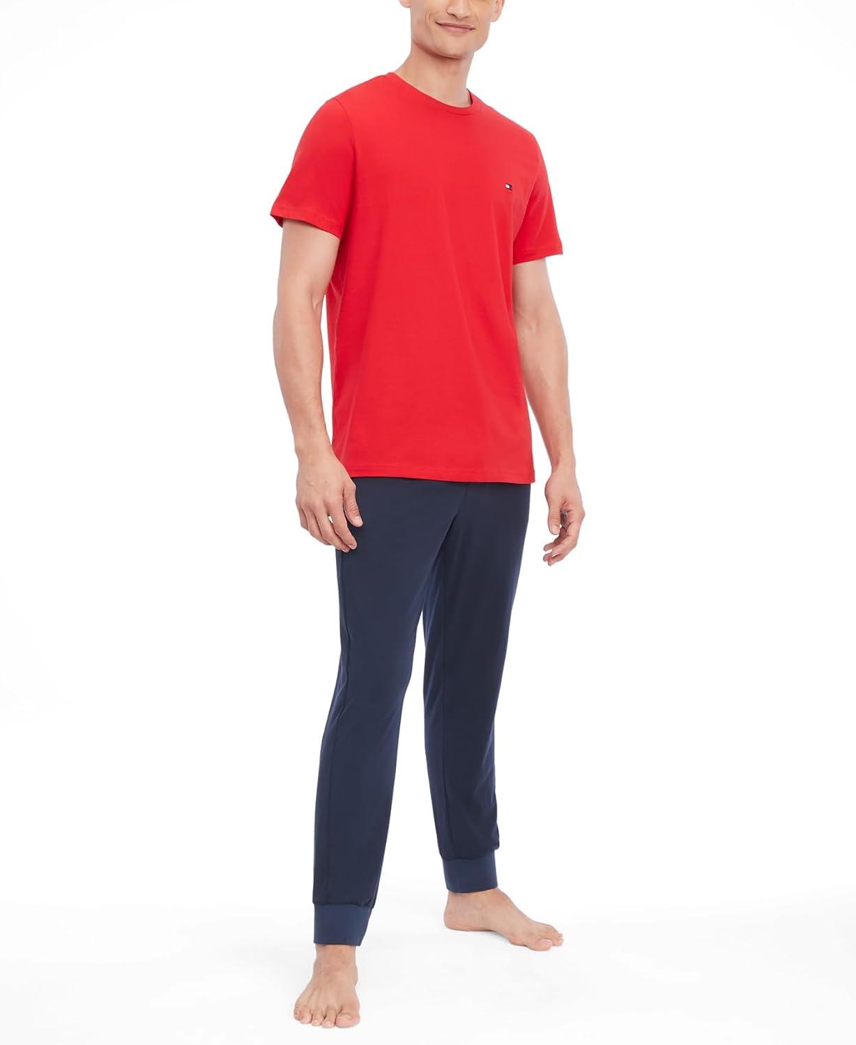 imageTommy Hilfiger Mens Flag V Neck TeeMahogany