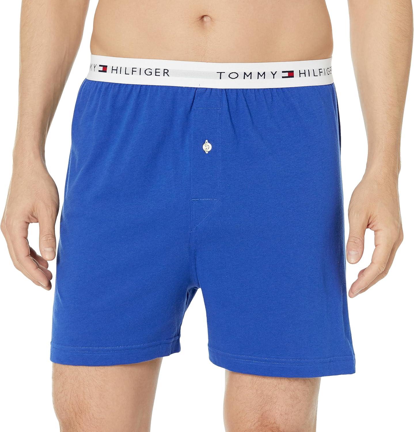 imageTommy Hilfiger Mens Knit BoxerSun Dried Tomato Navy Mole