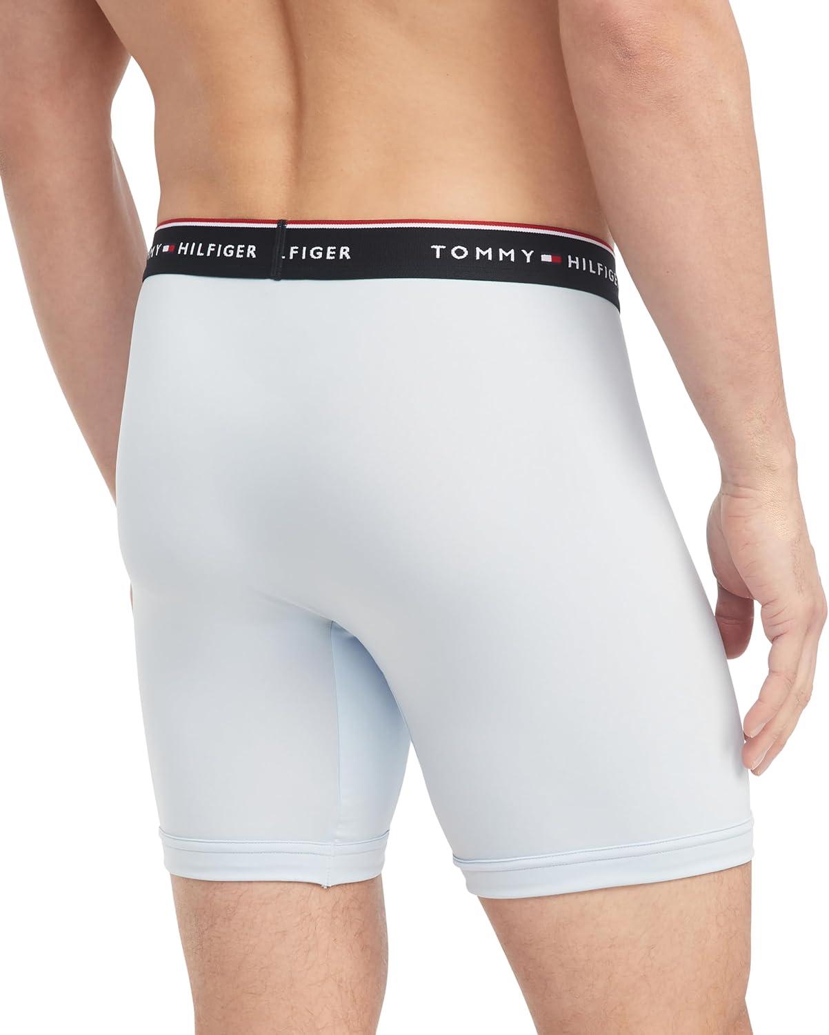 imageTommy Hilfiger Mens Micro Classics Boxer Brief 3PackBreezy Blue Grey Heather Faded Indigo
